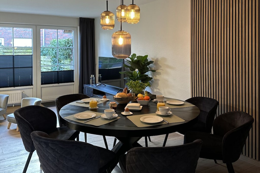 Direct aan zee, Luxe, Kindvriendelijk, modern, Dangast, Strand, hele familie, Uitzicht op zee, Aan de Rennweide, Noordzee, Terras, all inclusive