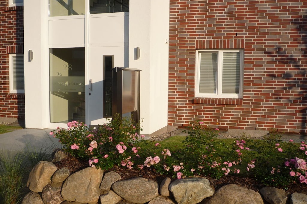 Exclusive holiday apartment Baltic Sea Lodges, wellness, sauna, close to the beach, elevator, high quality, modern, Timmendorfer Beach, balcony, families, couples