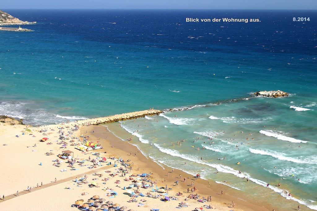 Vakantieappartement aan zee. Spanje, Costa Blanca. 17e+18e verdieping. Penthouse. 170Â° panoramisch zeezicht. Tot 4 personen, alleen 17e verdieping: 30% KORTING!