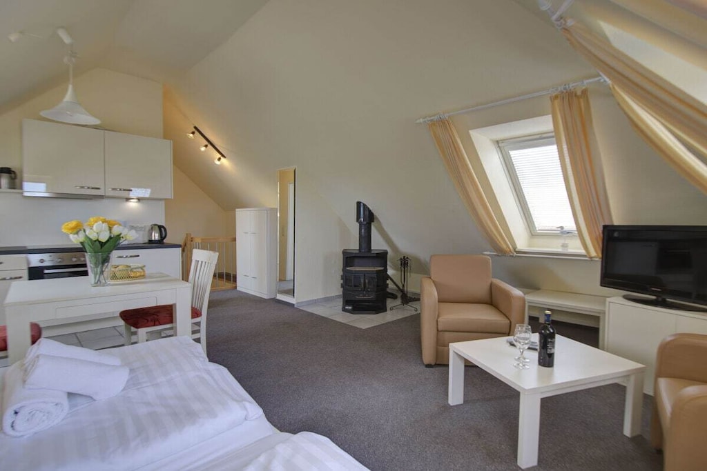 On the top floor by the golf course.