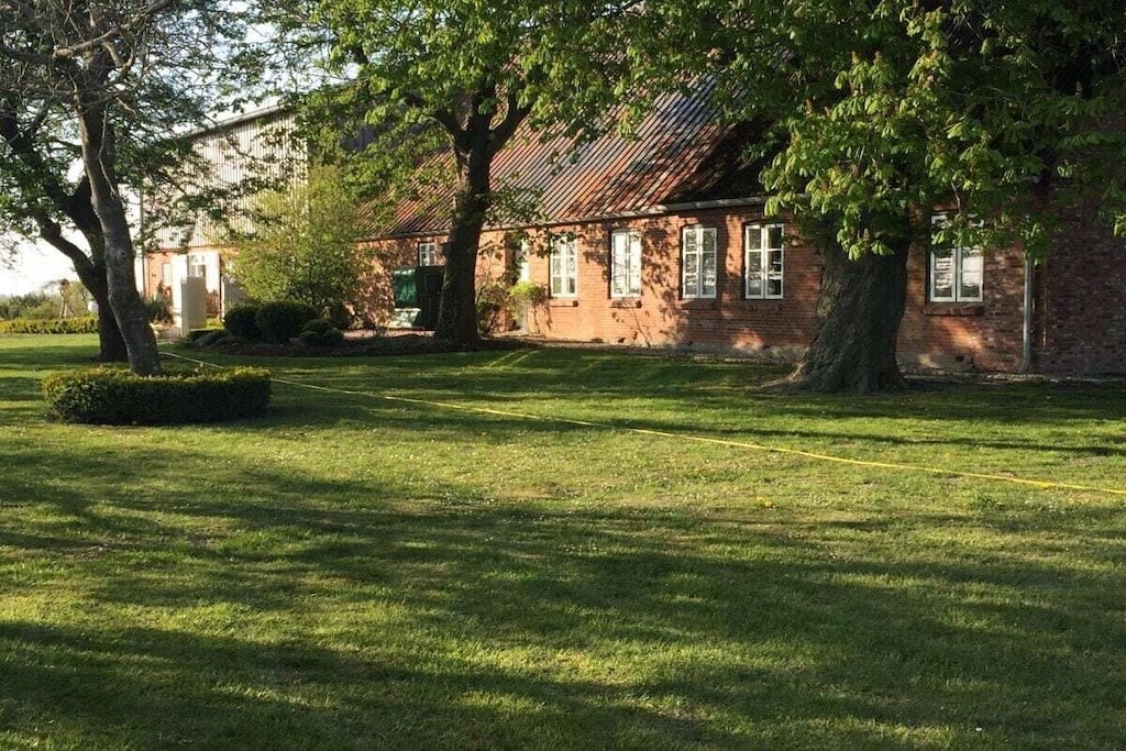 Ground floor: (Living room(Games, Sofa, TV, stove, radio, CD player), storage(Vacuum Cleaner, sauna, tumble dryer, washing machine, high chair, ironing board, iron, drying cabinet))\n\nFire Alarm, Hot Water, Vacuum Cleaner, Kitchen(Mixer, dining table, hob, electric kettle, toaster, coffee machine, oven, dishwasher, fridge, freezer), bedroom(Bed Linen, Wardrobe, single bed, single bed, double bed), bedroom(Bed Linen, Wardrobe, single bed, single bed, double bed), bathroom(Mirror, toilet, shower, washbasin, hairdryer), Internet access, Internet access, First Aid, tumble dryer, washing machine, terrace(Sun Umbrella, Beach, Lawn, grill, garden furniture, table football), parking, parking, ironing board, iron, drying cabinet