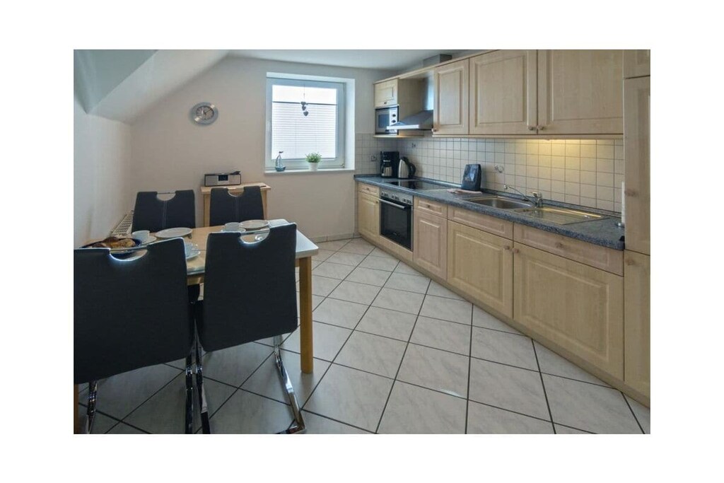 Ground floor: (hallway, Living room(TV, DVD player, CD player), Kitchen(electric kettle, toaster, cooker, coffee machine, oven, microwave, dishwasher, freezer), bedroom(double bed), bedroom(children\'s bed), bathroom(shower, toilet, hairdryer))\n\nInternet Access DSL, Vacuum Cleaner, Internet access, tumble dryer, washing machine, balcony(balcony), garden furniture, parking, iron, drying cabinet, telephone