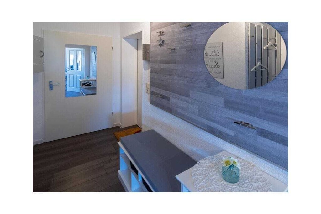 Ground floor: (Living room(single sofa bed, TV, radio), Kitchen(hob, electric kettle, toaster, cooker, coffee machine, oven, microwave, dishwasher, fridge, freezer, high chair), bedroom(double bed, children\'s bed), bathroom(shower, toilet, hairdryer))\n\nbalcony