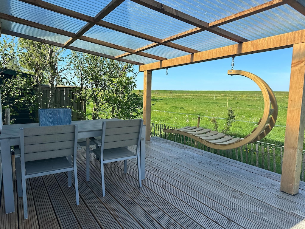 Chalet met vaatwasser vlakbij de Waddenzee