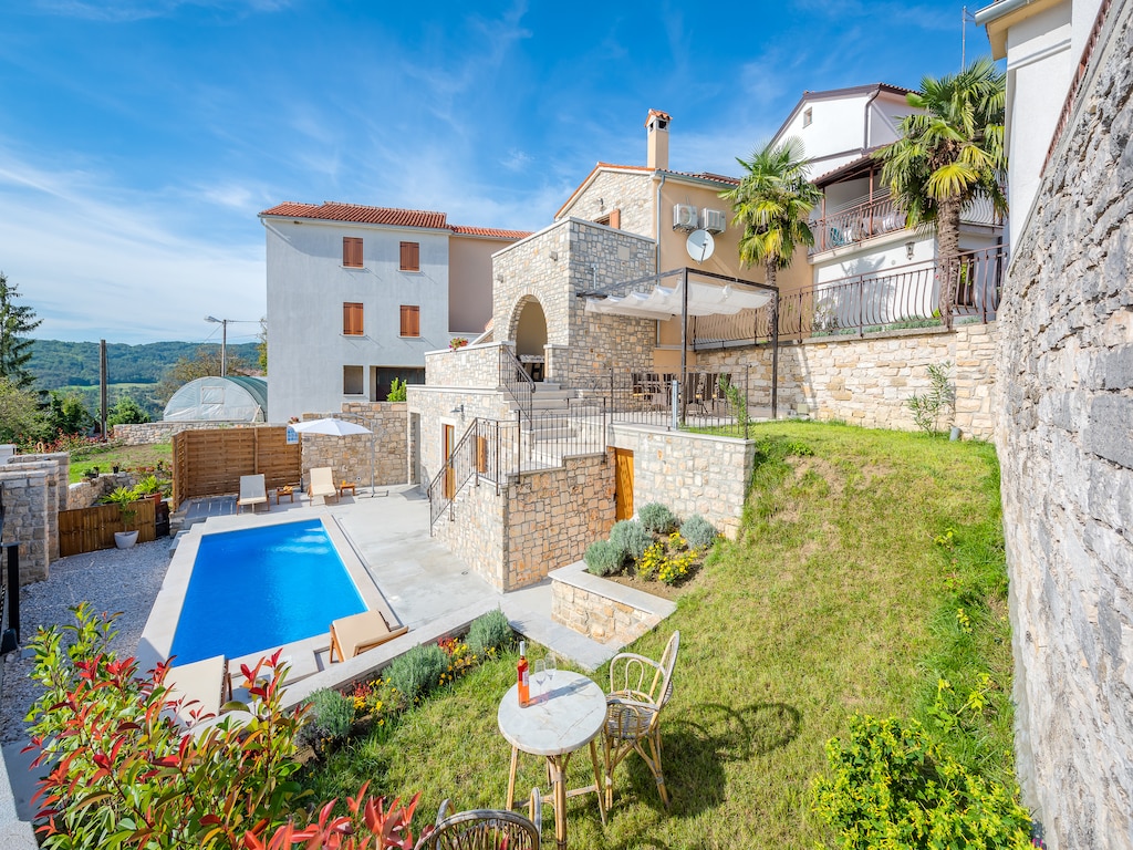 Ferienhaus Pazin mit Poolblick