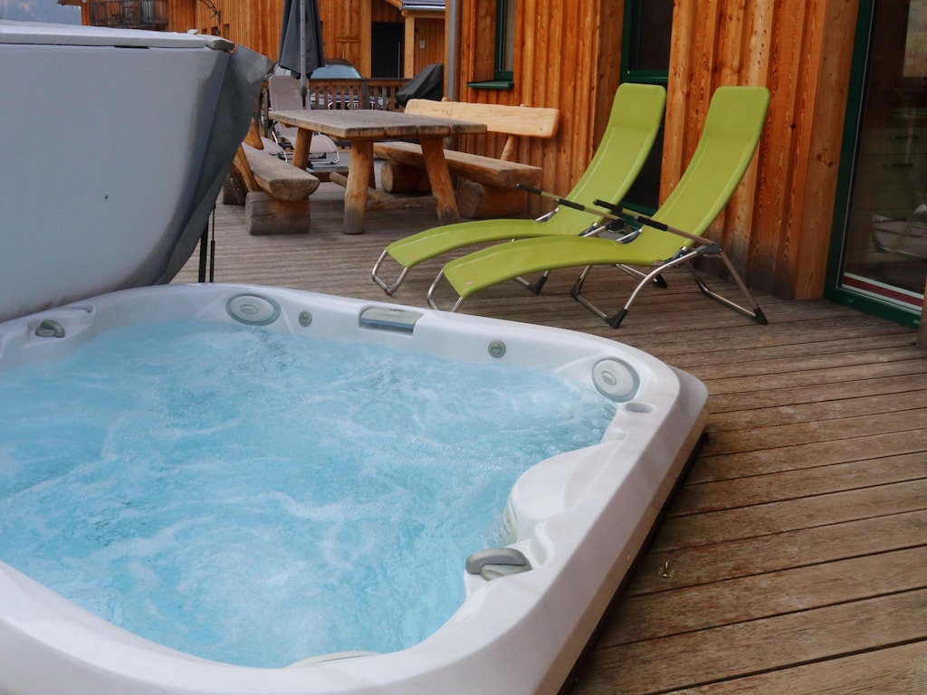 Comfortabel chalet met bubbelbad