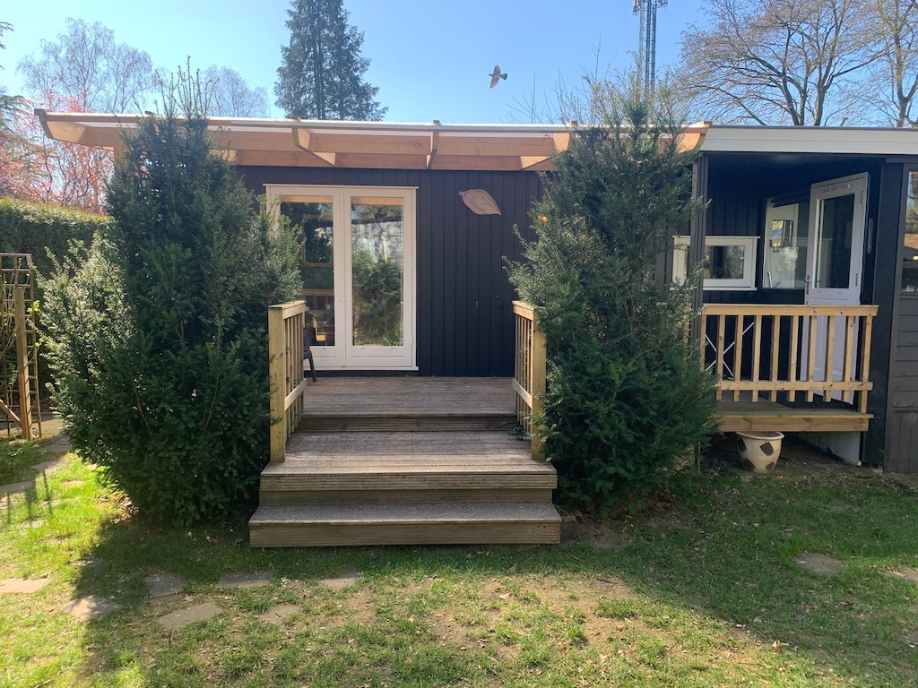 Chalet met balkon op de Veluwe