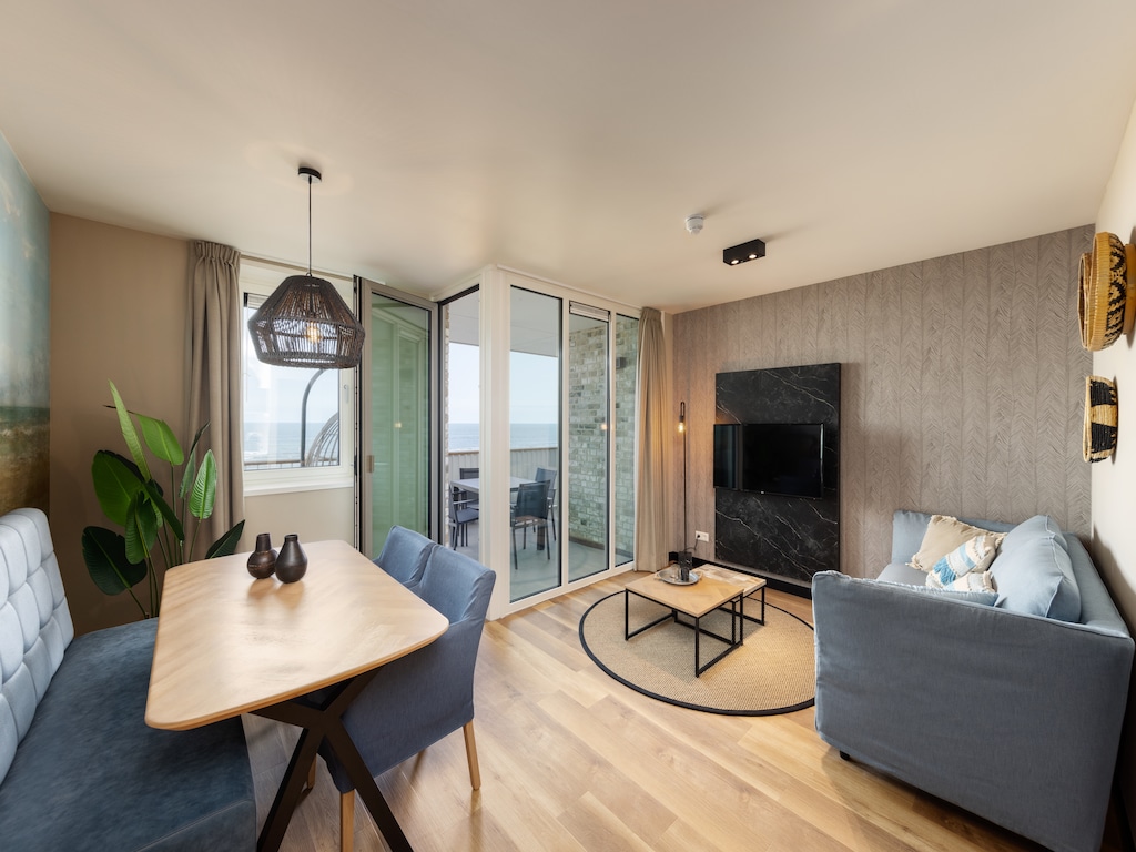 Fijn appartement met afwasmachine, strand op 100 m