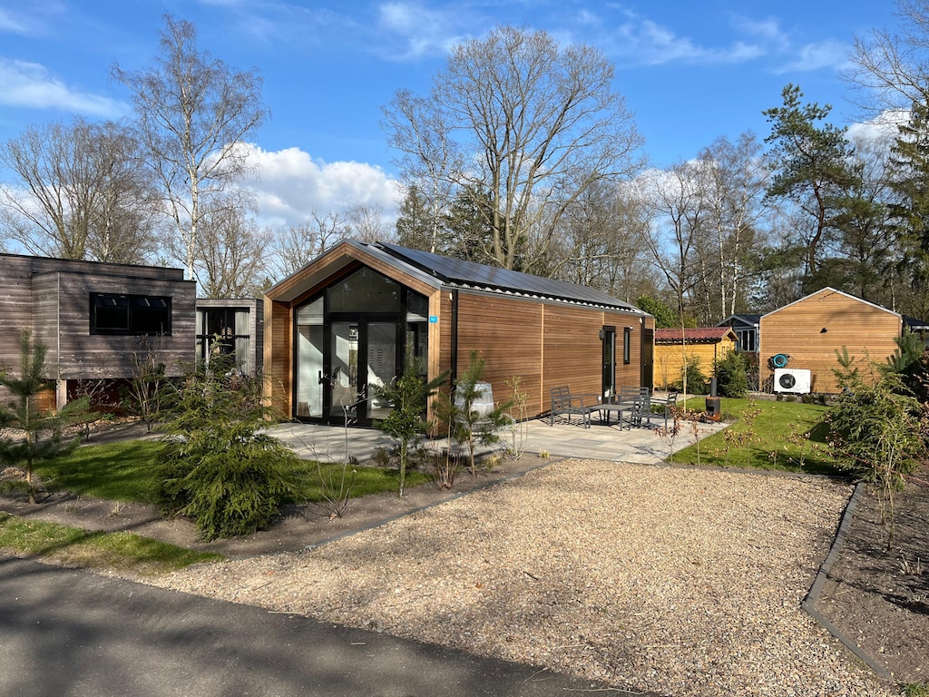 Knus chalet met afwasmachine, grenzend aan Nationaal Park Hoge Veluwe