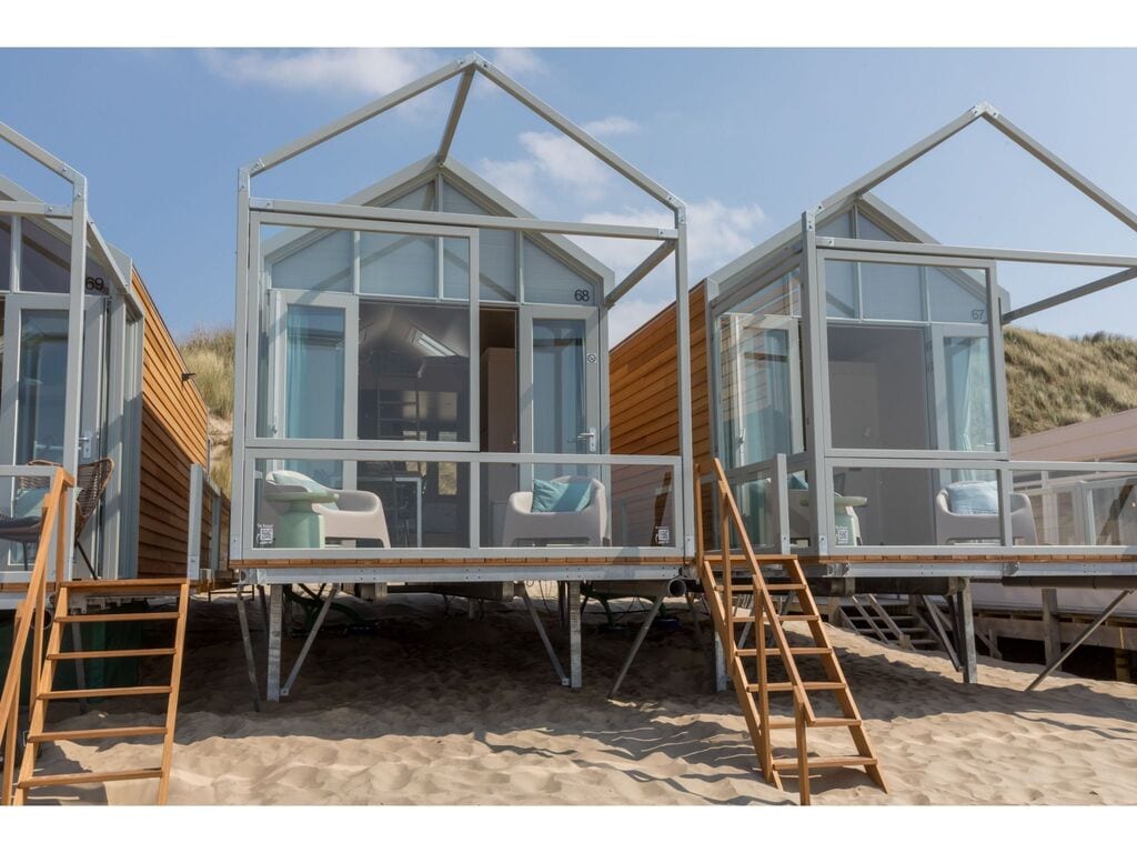 Einzigartiges Schlafstrandhaus am Strand von Dishoek für 2 Erwachsene-3 Kinder