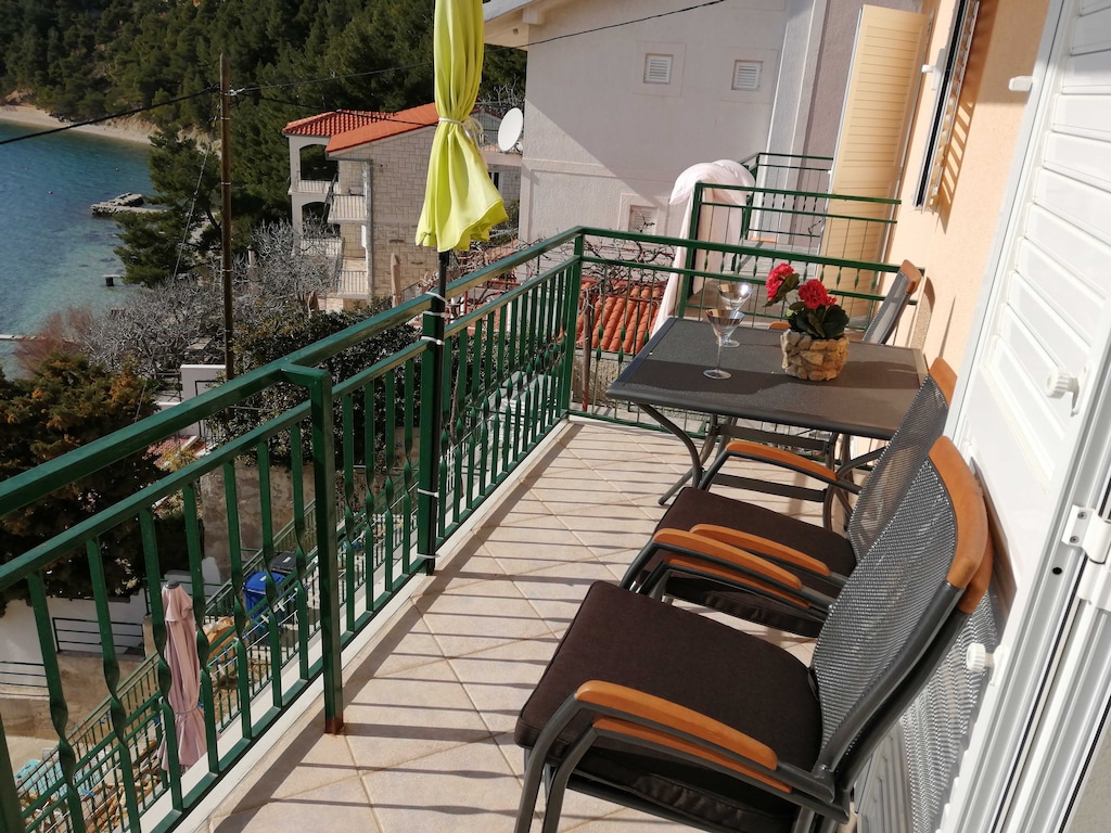 House Karlo Apartments - One-Bedroom Apartment with Two Balconies and Sea View (A5)