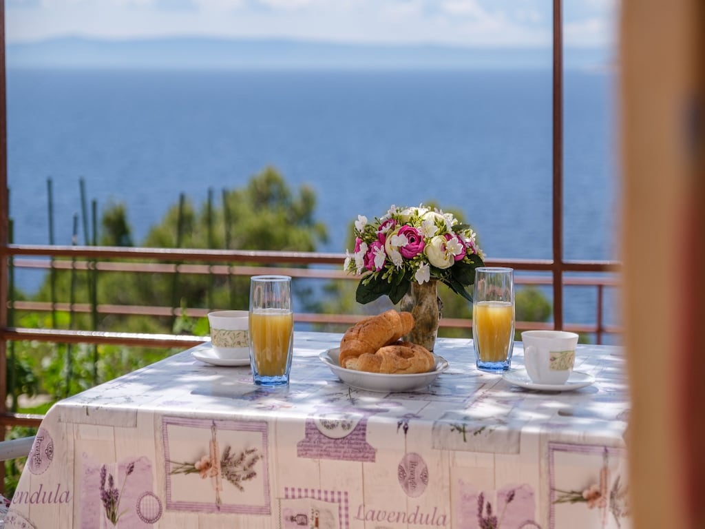 Rooms Sani - Double Room with Terrace and Sea View (S3)