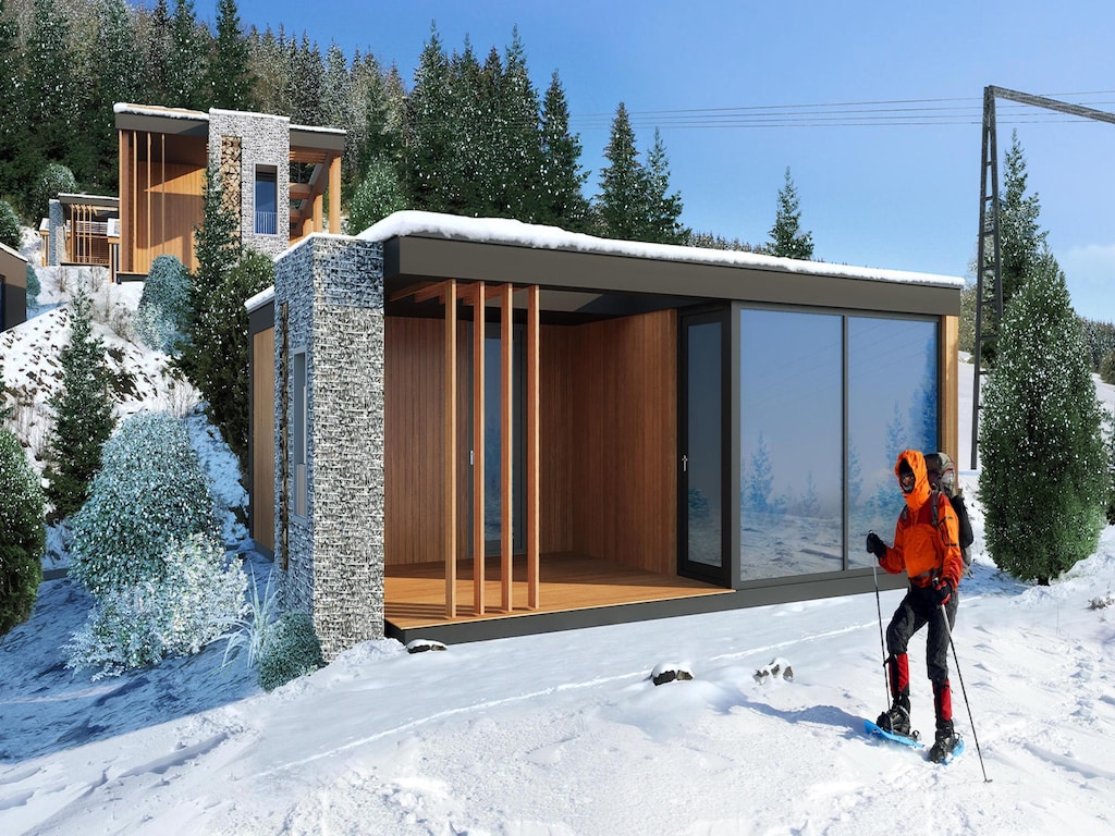Modern vakantiehuis met skipiste op 100 m