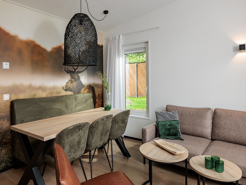 Lodge met sauna op vakantiepark