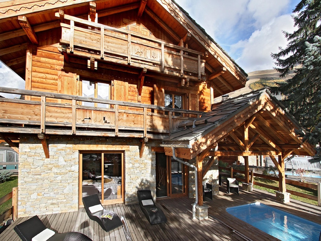 Chalet in Les Deux Alpes mit privatem Pool