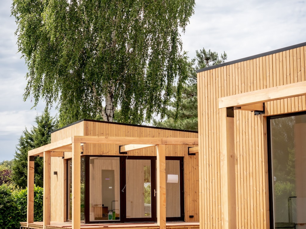Chalet met airconditioning op een vakantiepark