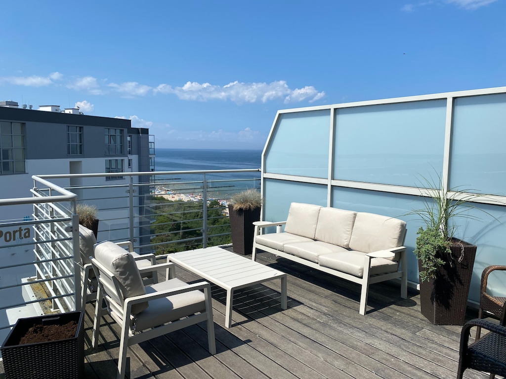 Penthouse für 6 Personen mit Meerblick