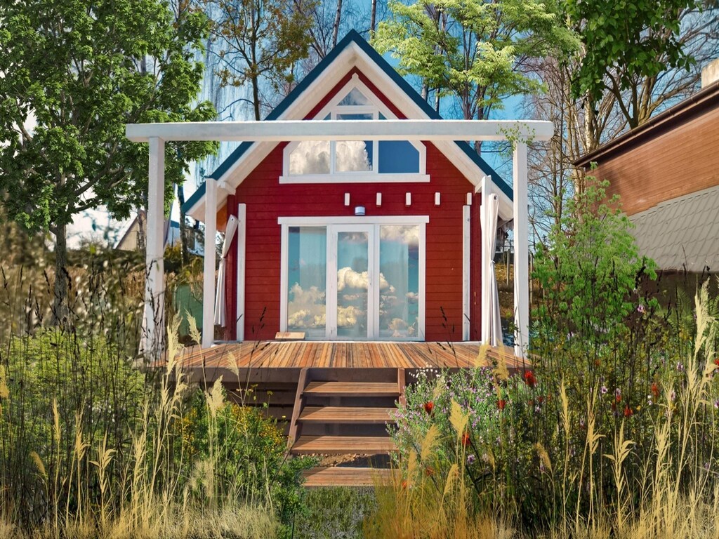 Scandinavisch vakantiehuis direct aan het meer