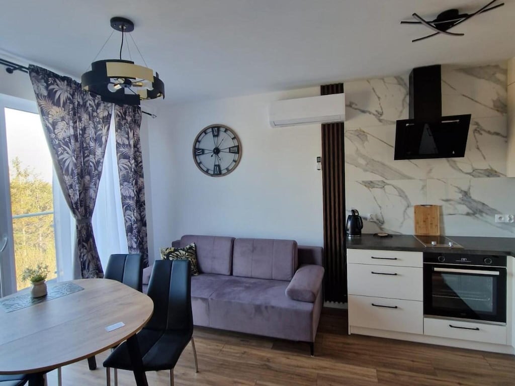 Een comfortabel appartement vlakbij het strand.