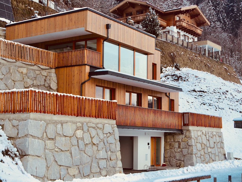 Chalet met sauna en uitzicht op de gletsjer