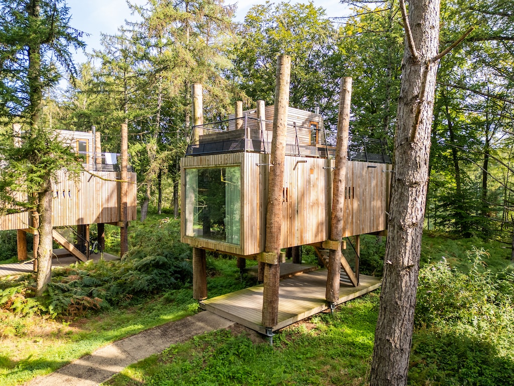 Boomhut bij Tournai met sauna en terras