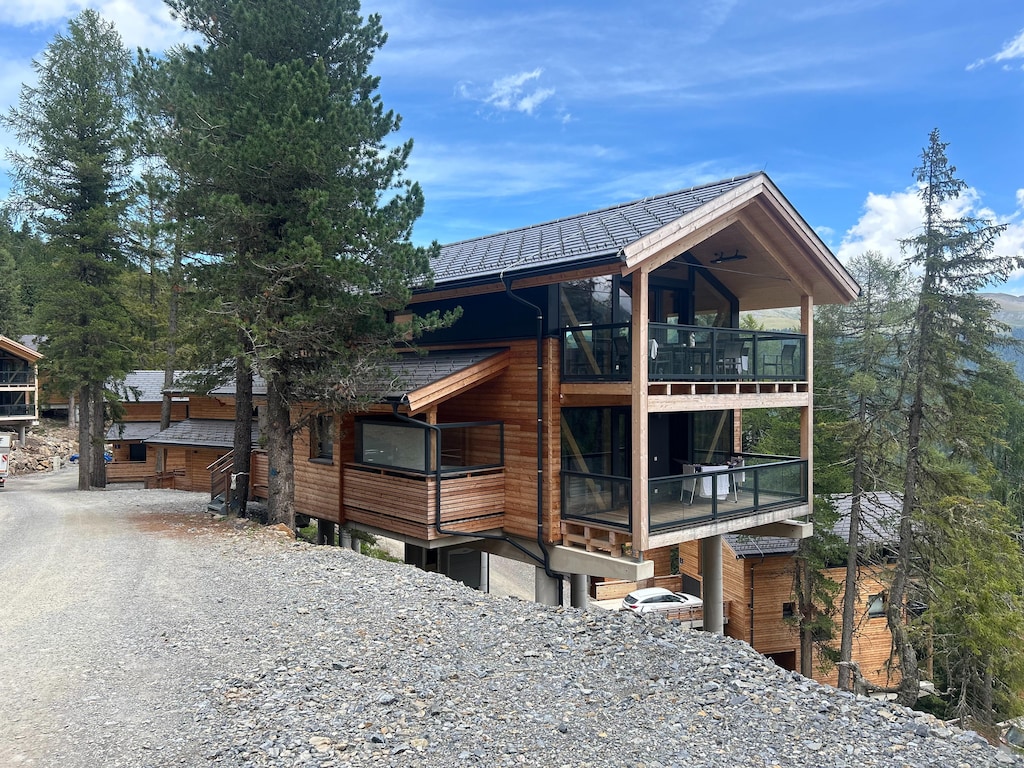 Chalet met sauna op balkon
