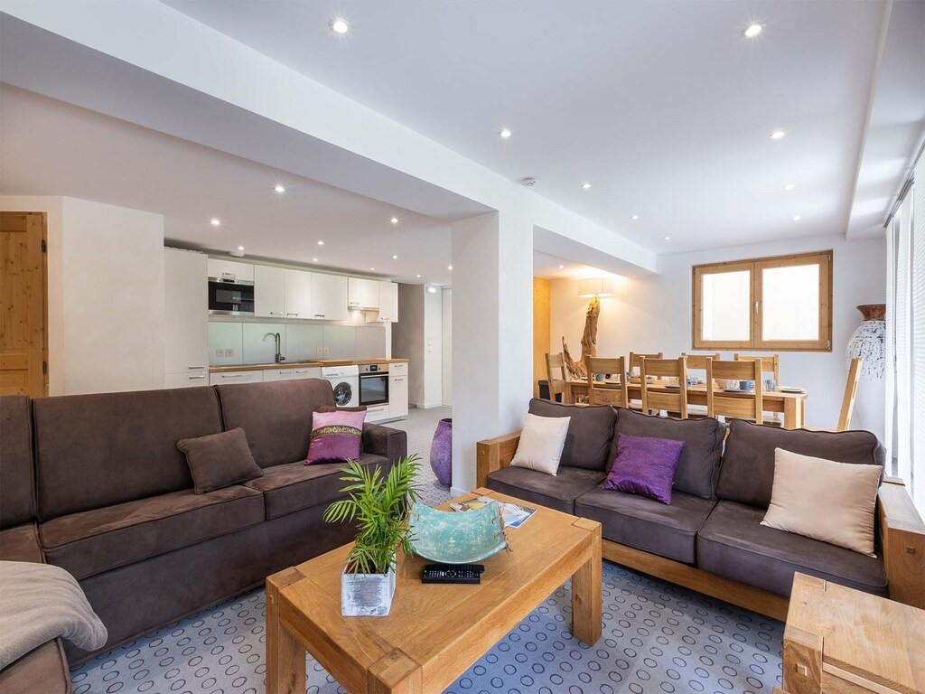 Chalet in Paradiski mit Bergblick