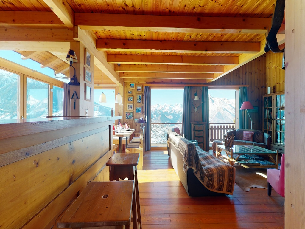 Chalet in Veysonnaz met zwembad