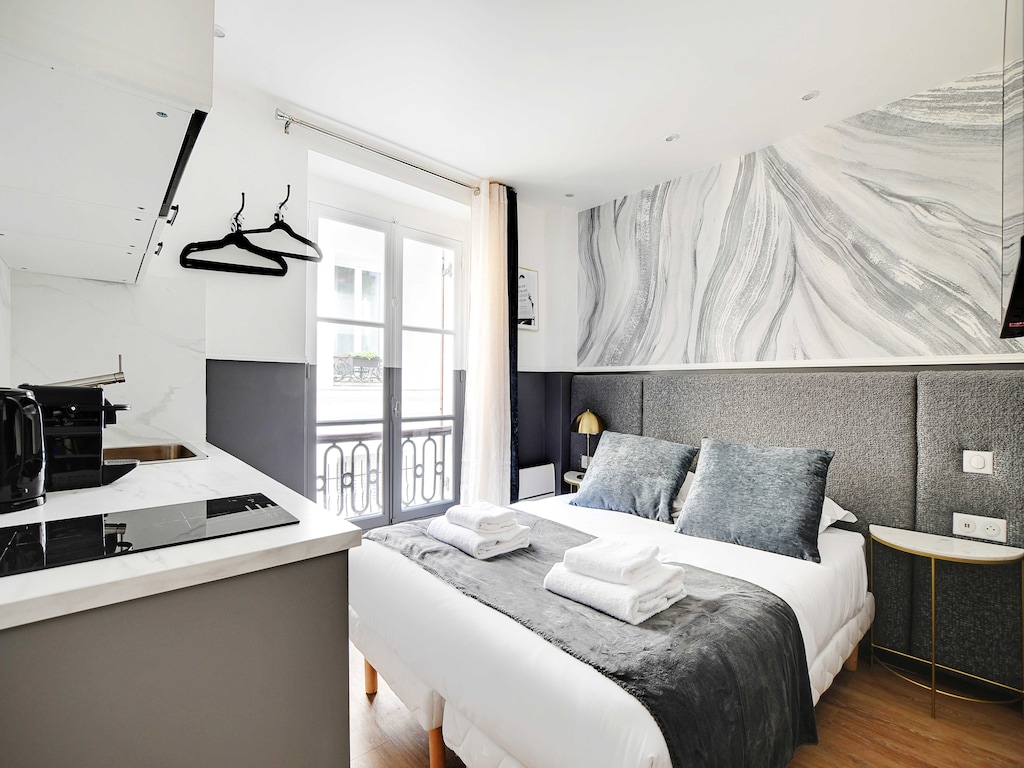 Moderne studio voor 2 personen met airconditioning - nabij Montmartre