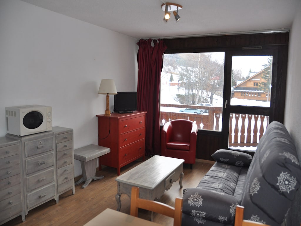 Studio in Les Deux Alpes met Uitzicht op Bergen