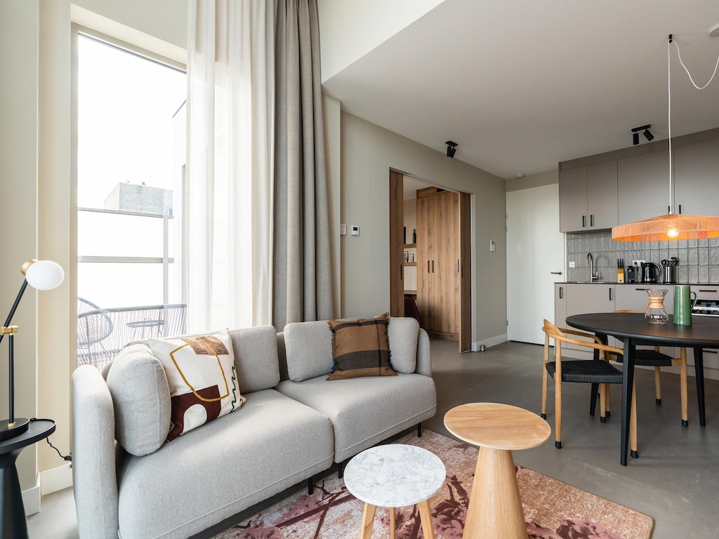 appartement met adembenemend uitzicht op de stad.