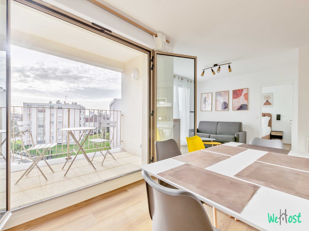 Licht appartement met balkon -6P-Proche Disney/Parijs

