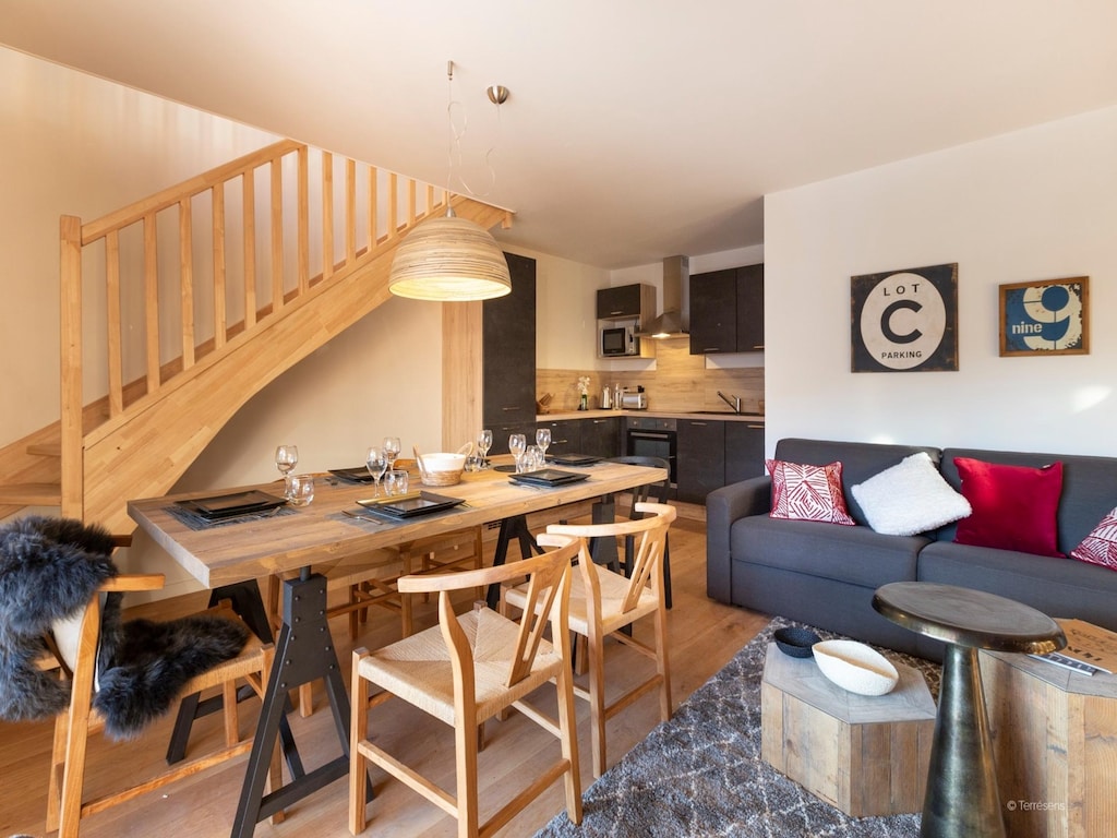 Appartement in Vaujany met uitzicht op de bergen