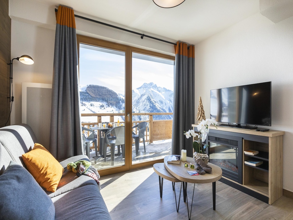 Apt in Les Deux Alpes met uitzicht op de bergen