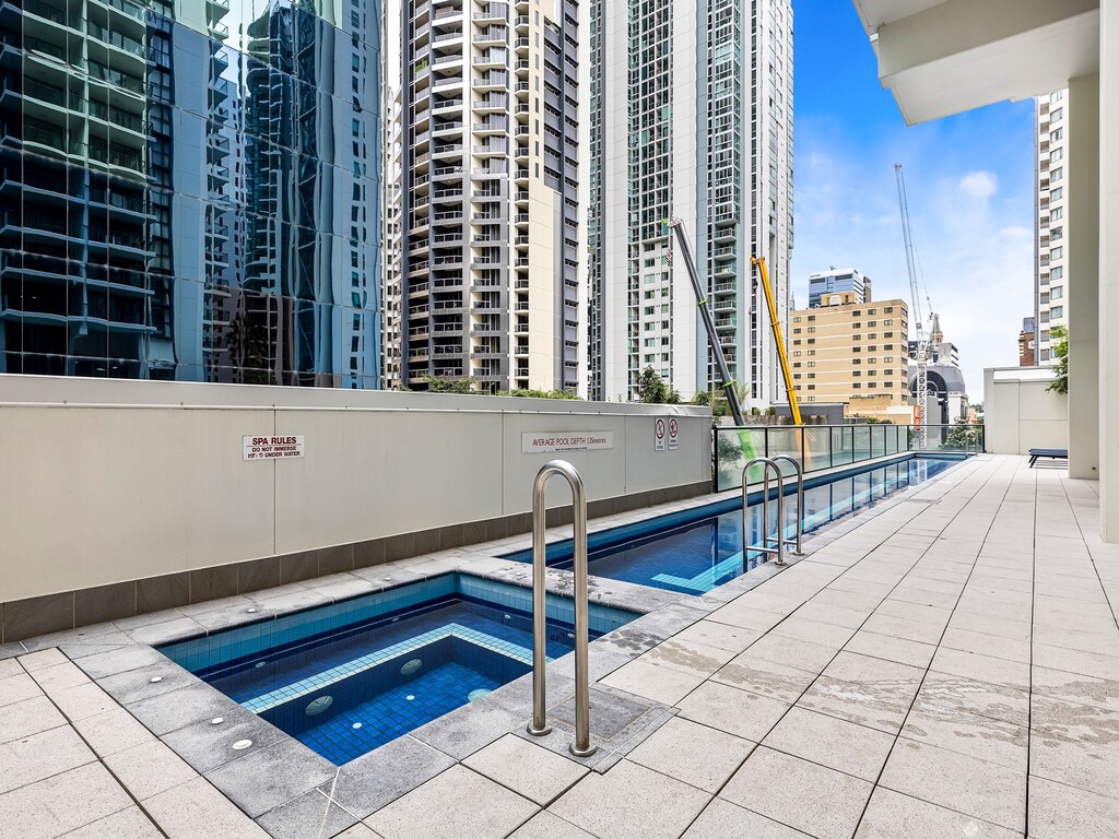1-slaapkamerappartement in het stadscentrum van Brisbane met zwembad, barbecue en fitnessruimte