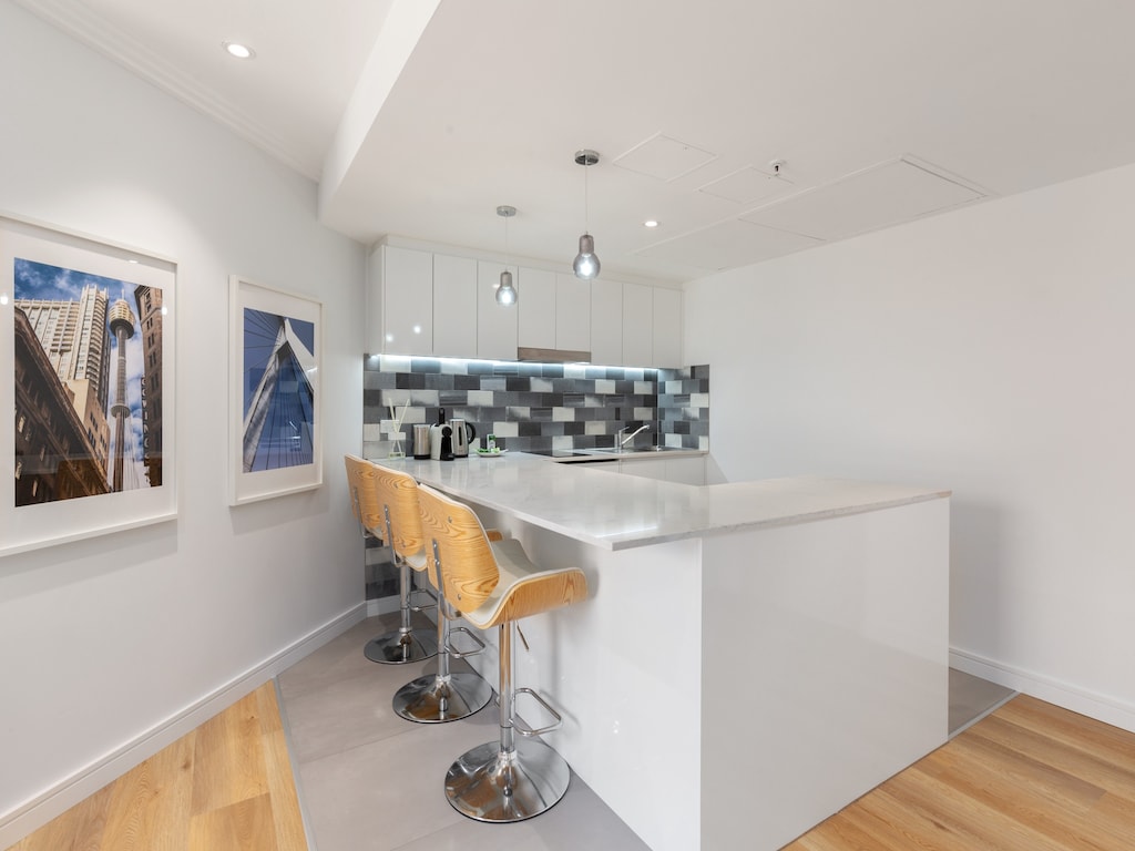 Licht en ruim appartement met 1 slaapkamer in het levendige Sydney