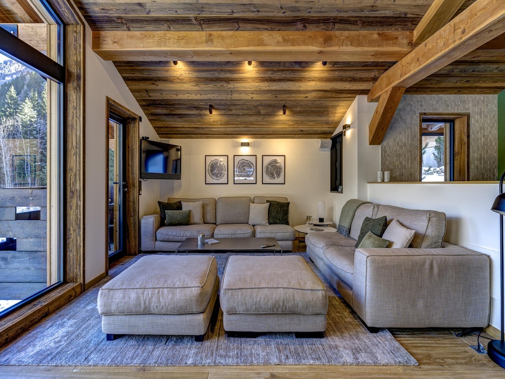 Rustig bergchalet, vallei van Chamonix