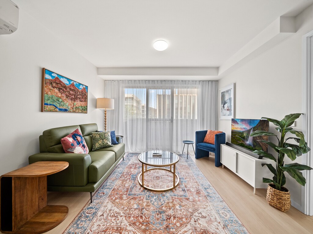 Braddon Retreat: Ruim appartement met 1 slaapkamer en parkeergelegenheid