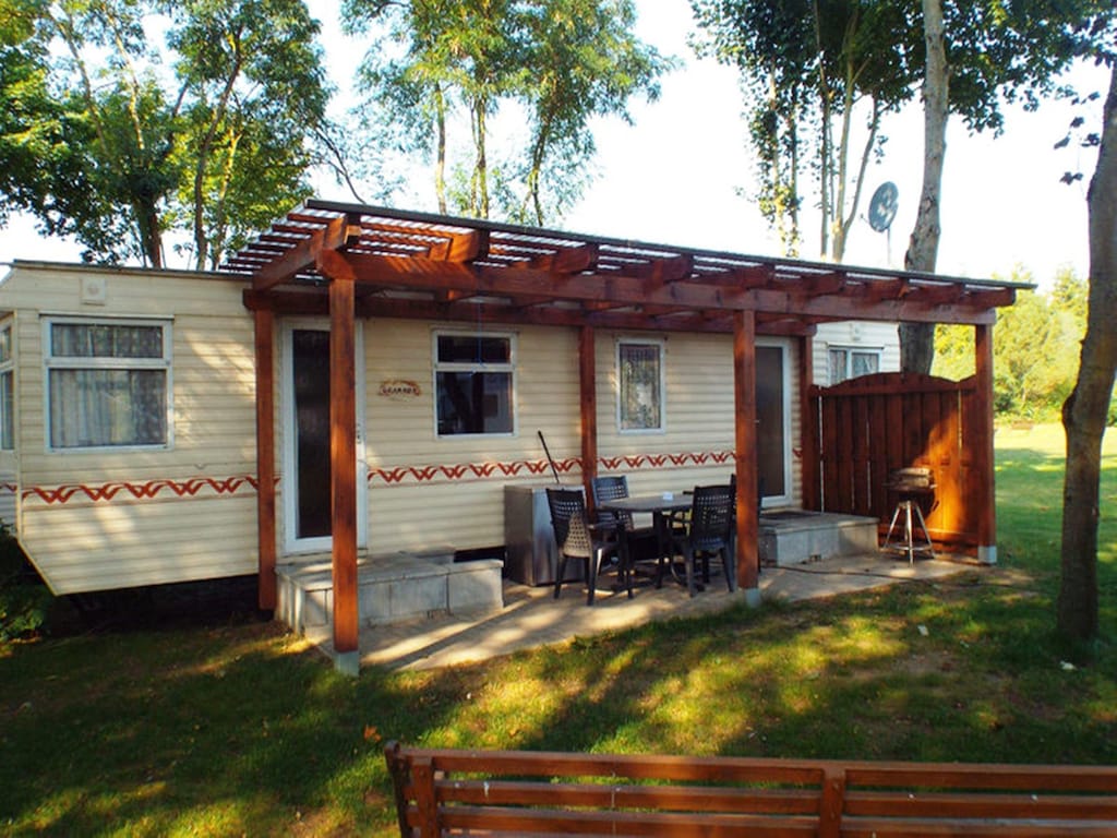 Stacaravan op een vakantiepark