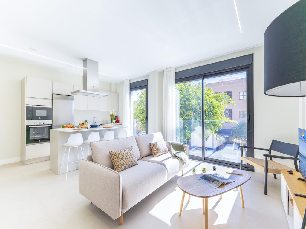Appartement aan de kust van Arinaga met solarium