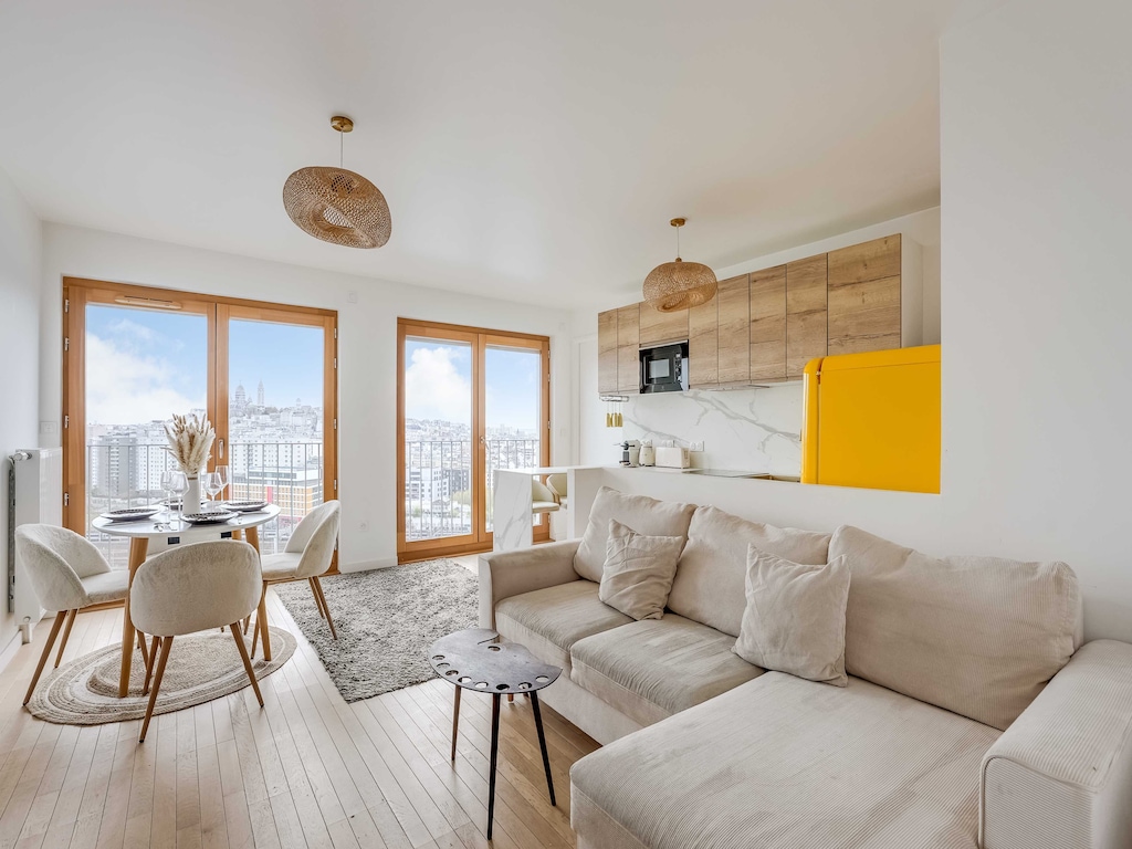 Gemütliche Wohnung – 1BDR/4P – Blick auf die Sacré-Cœur