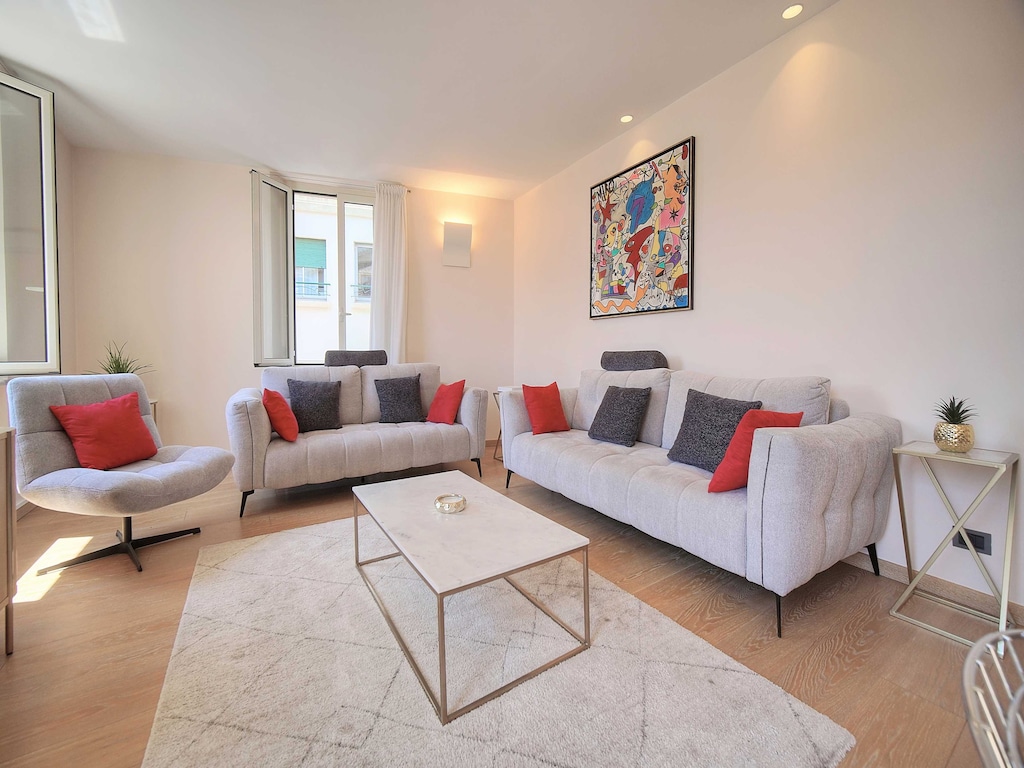 Prachtig appartement met airconditioning, 6 personen en uitzicht op zee - Cannes