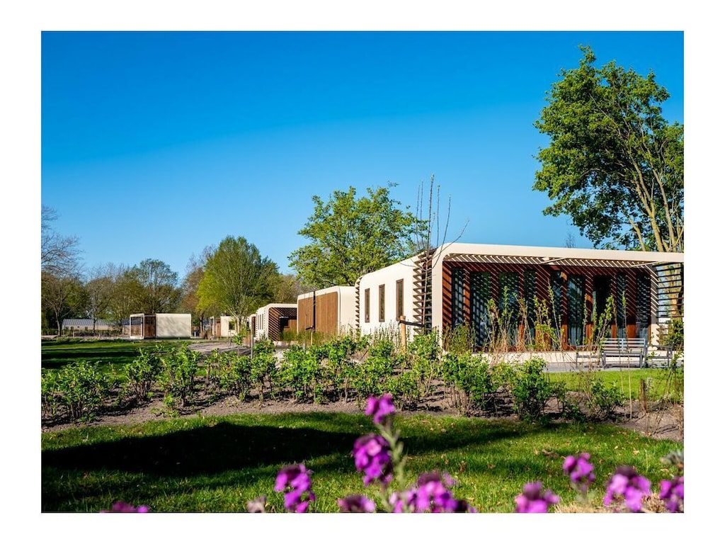 Modernes, freistehendes Chalet in Hulshorst für 4 Personen mit stilvollem Interieur, großer Terrasse und kostenfreiem WLAN.