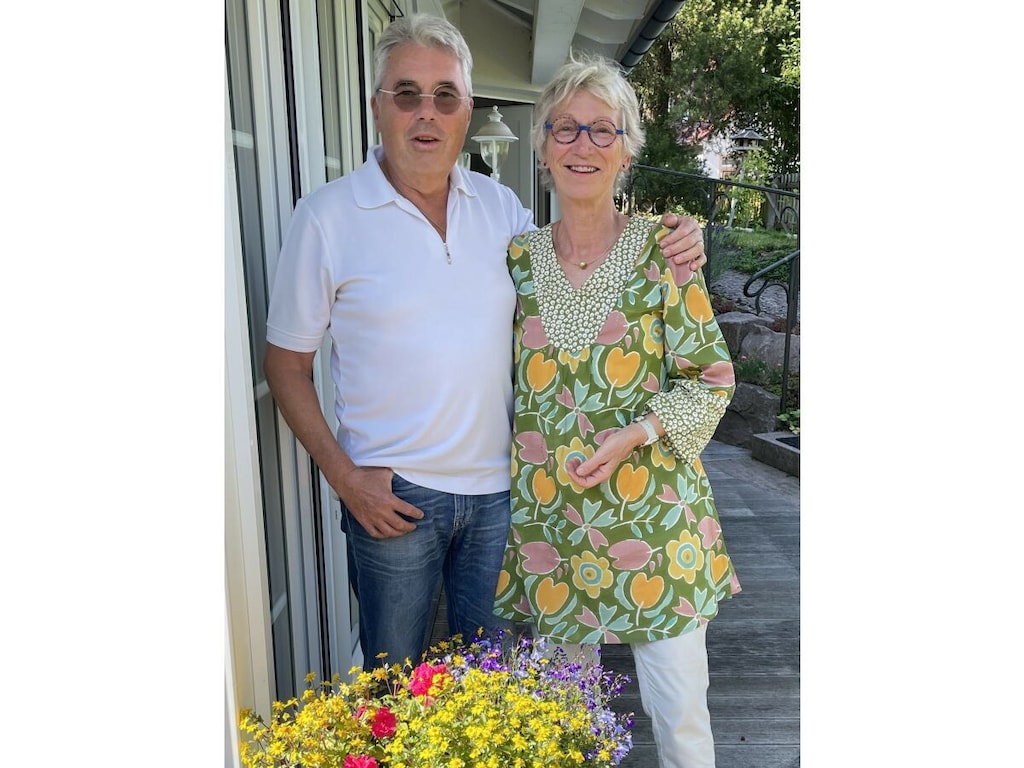 Rozentuin bij vakantiehuis Carola