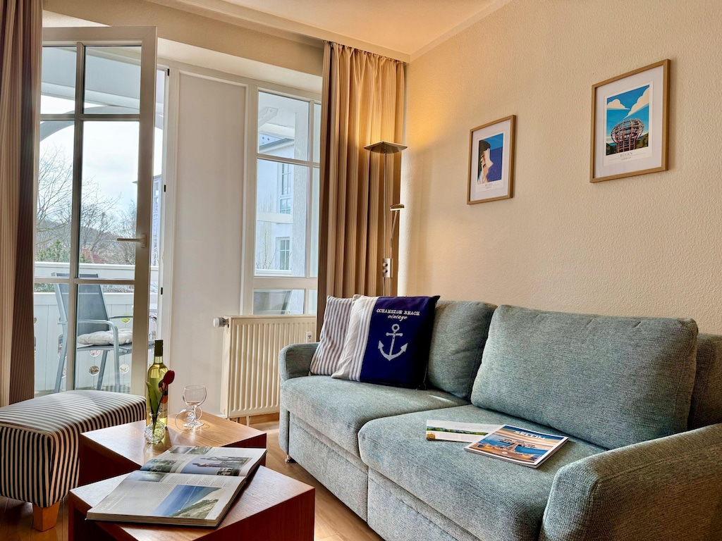 Modern vakantieappartement met balkon op het zuidoosten in Sellin