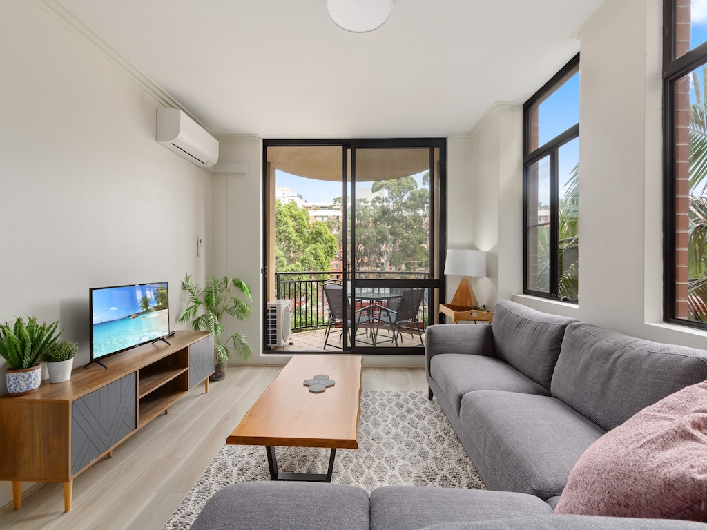 Licht en comfortabel appartement met 2 slaapkamers vlakbij Darling Harbour
