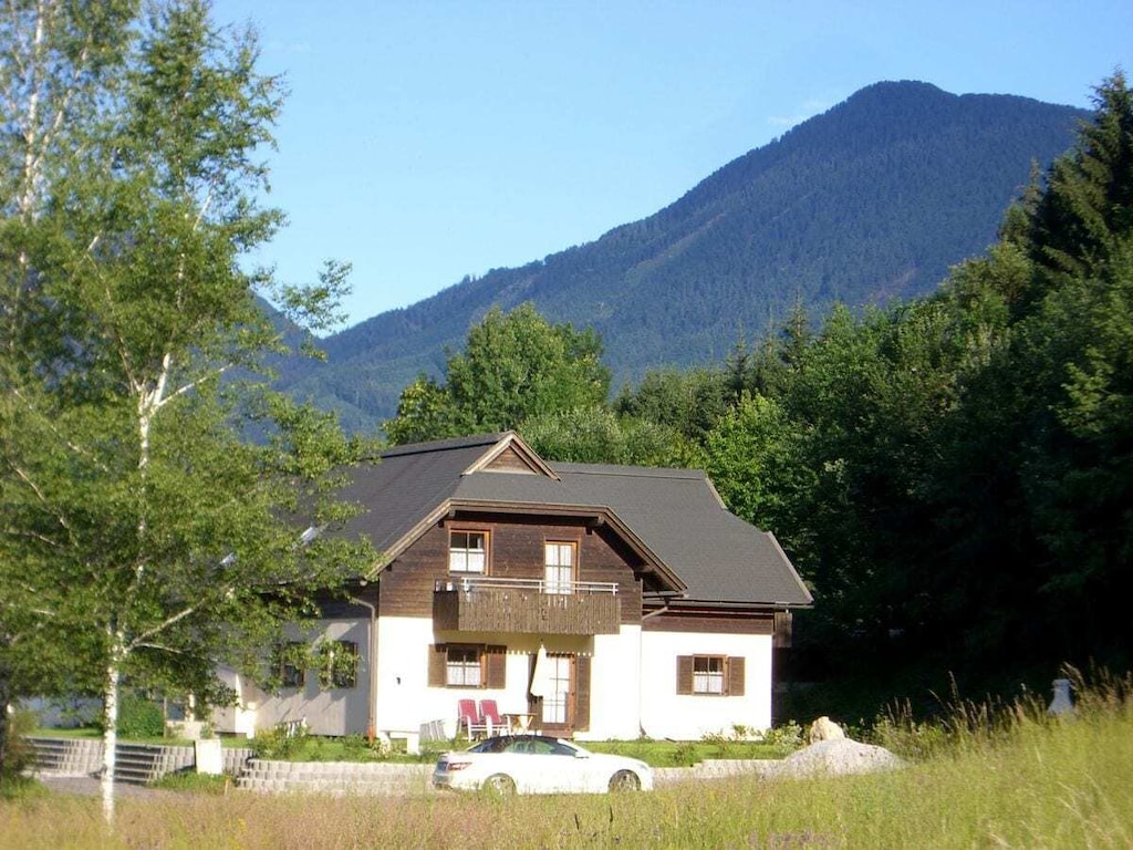 Forest view at the Drau reservoir