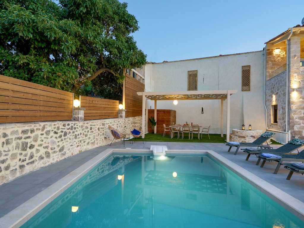 Villa Angelo, a 4-Bedroom Stone Retreat with Pool & Billiards.