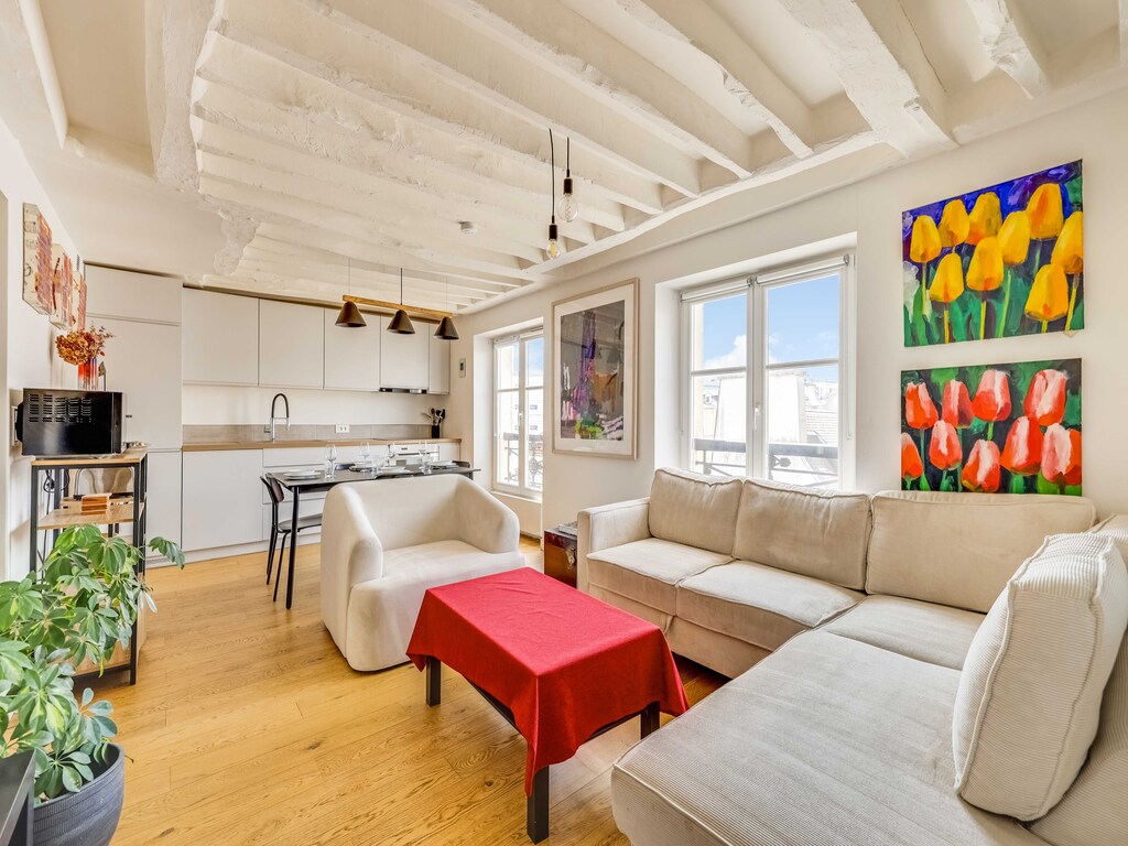Charmant appartement met airconditioning, 1 slaapkamer/2 plaatsen - Le Marais