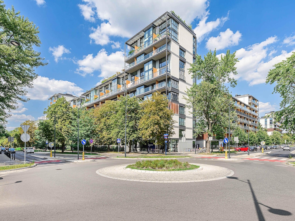 Appartement in Warschau met uitzicht op de stad